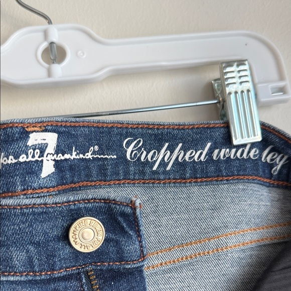 7 For All Mankind Blue Flare Jeans - Picture 4 of 7